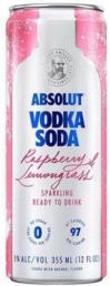 Absolut - Raspberry & Lemongrass Vodka Soda (4 pack 12oz cans) (4 pack 12oz cans)