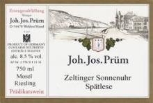 J.J. Prum - Riesling Spatlese Zeltinger Sonnenuhr 2020