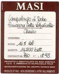 Masi - Amarone della Valpolicella Classico Campolongo di Torbe 2012